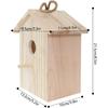 Wooden Bird House for Outside Bird Nesting Box Window Birdhouse for Viewing Bluebirds Houses for Outside with Strong Suction Cups