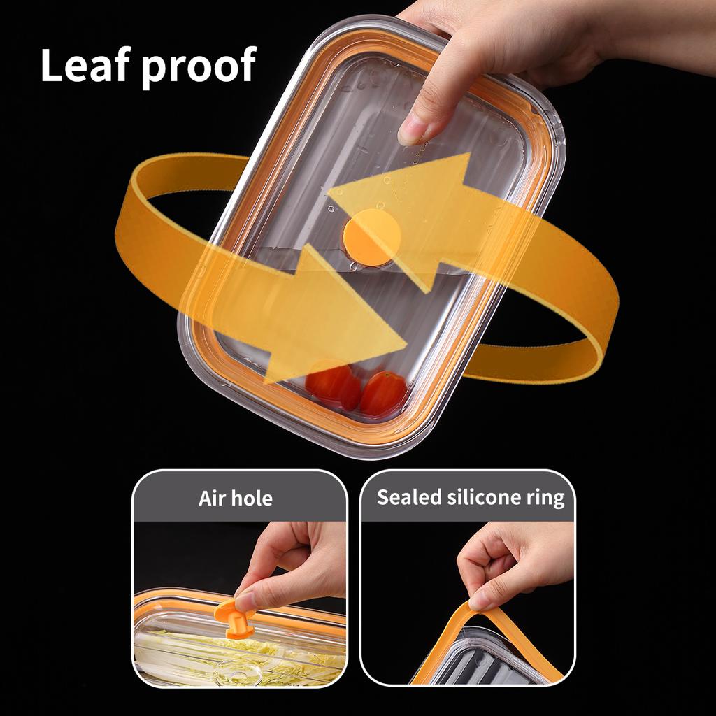 304 Stainless Steel Vacuum Fresh-keeping Box Heatable Bento Lunch Box Refrigerator Sealed Food Container With Lid