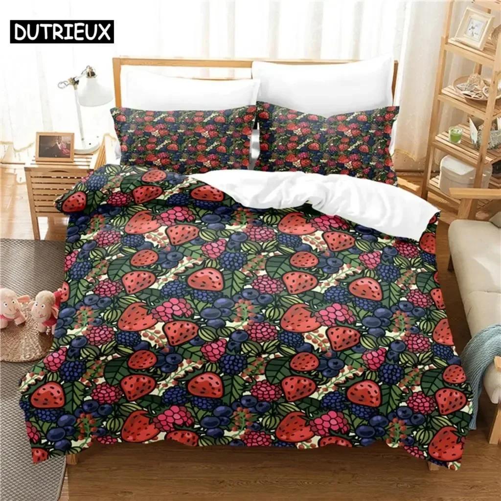 Cartoon Fruit Bedding Set Duvet Cover Set 3d Bedding Digital Printing Bed Linen Queen Size Bedding Set Fashion Design