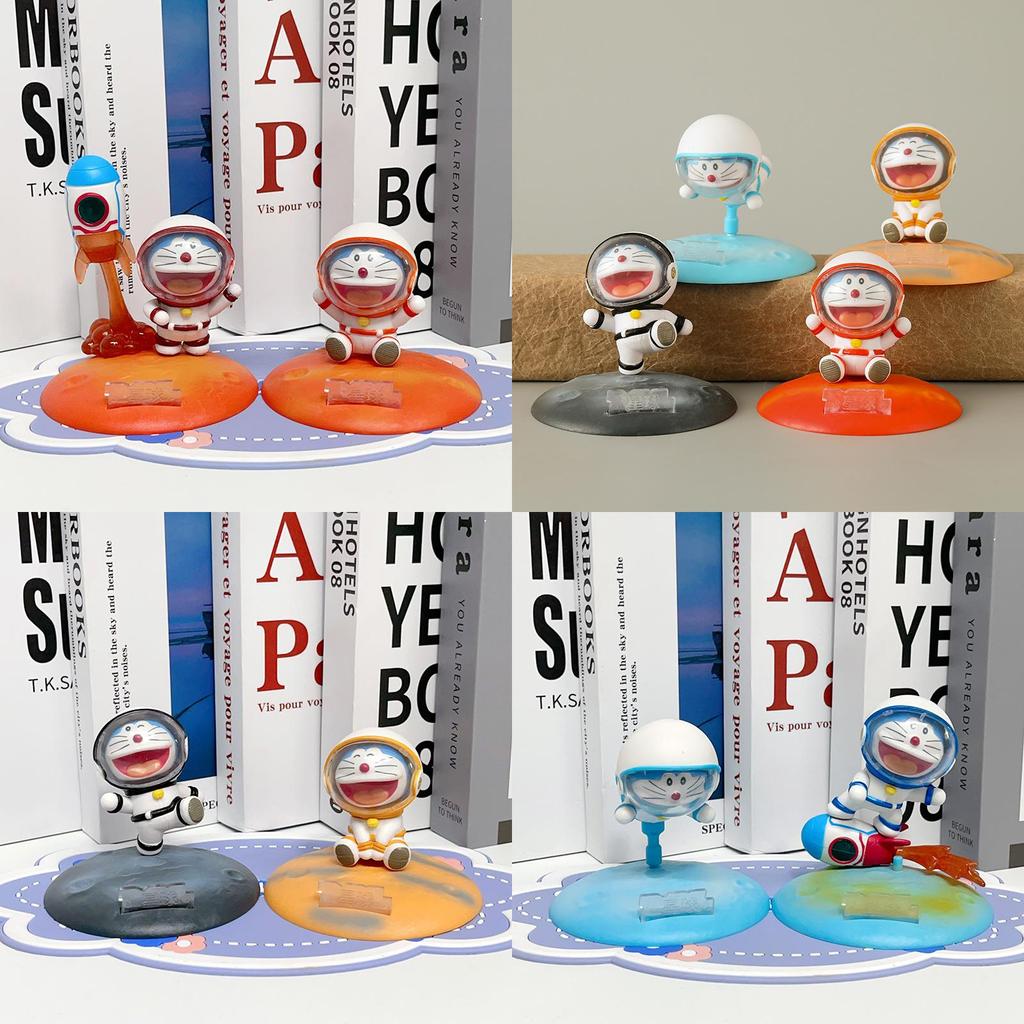 Adorable Pvc Doraemon Figurines Set Of Six Playful Cartoon Collectible Toys