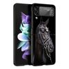 Running Horse Animal Phone Case For Samsung Galaxy Z Flip3 Flip4 Flip5 Shell For Z Flip 3 Flip 5 4 5G Black Hard Folding Cover