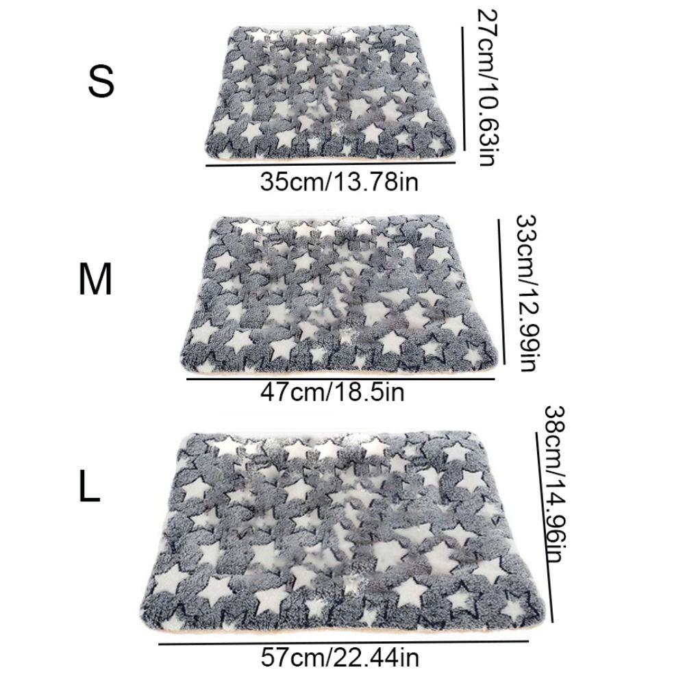 Soft Flannel Pet Mat Flannel Dog Blanket Mat Cat Cover Blanket Dog Thicken Sleeping Mat  Winter