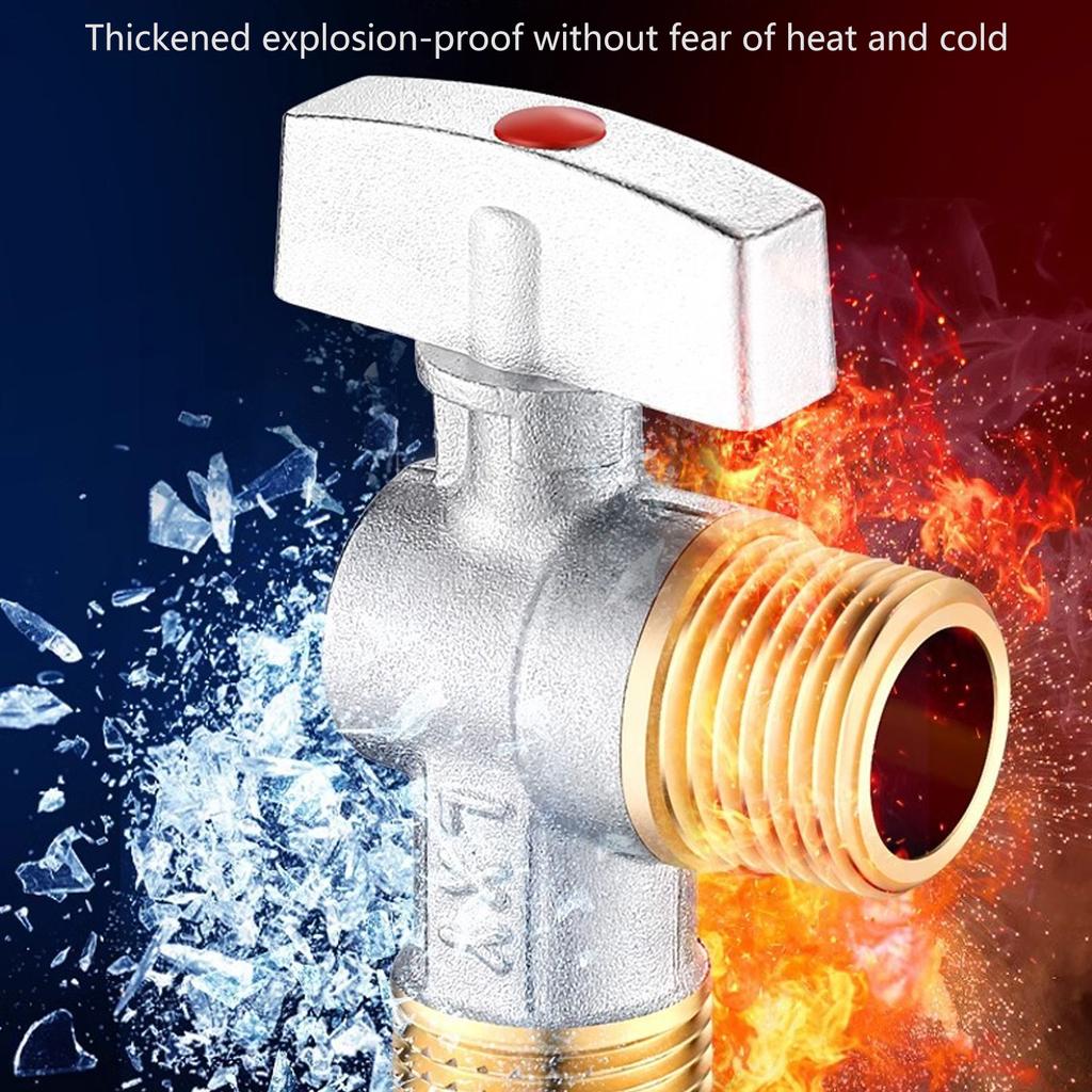 Латунные угловые клапаны 1/2" вход/выход, стабильные водозапорные клапаны, клапаны регулировки горячей/холодной воды для бытовых трубопроводов