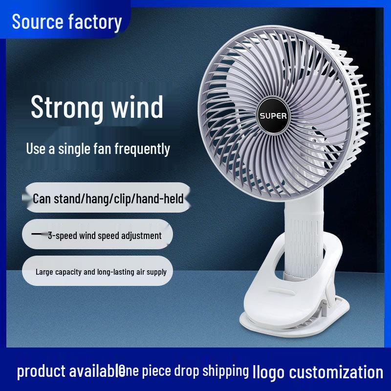 Portable 3-Speed USB Rechargeable Handheld Folding Fan - Silent, Strong for Dorms & Outdoors