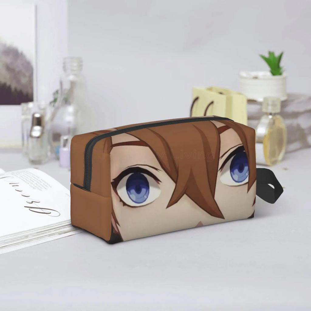 Сумки для хранения Childe Genshin Impact для женщин и мужчин, косметичка в стиле аниме, портативная большая вместимость, дорожные туалетные сумки для работы