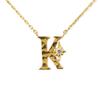Pre-owned K18 Diamond Initial K Necklace/Pendant/j34-4