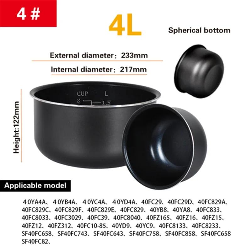 Аксессуары для внутренней кастрюли Внутренний контейнер рисоварки Антипригарная кастрюля для приготовления пищи Запасные аксессуары Кухонная еда Вкладыш для рисоварки