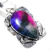 Радужный солнечный кварц драгоценный камень ручной работы подвеска из стерлингового серебра 925 пробы 2,29" D2P81
