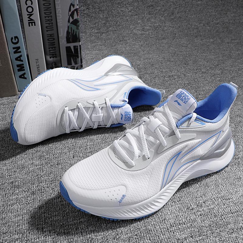 Кроссовки Li Ning Yue Ying 3.0 Minimalist Trend с амортизацией, нескользящие, дышащие, с низким верхом, мужские кроссовки белого и синего цвета ARHU023-5