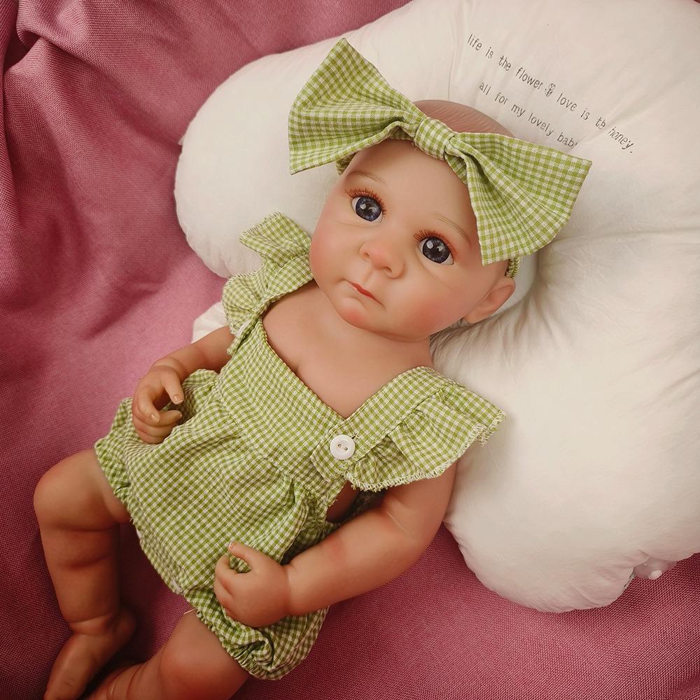 18 Inch Bettie Reborn Baby Girl Doll Full Silicone Body Can Bath Newborn Babies Doll Hand-draw Hair Lifelike Baby Doll Toy Kid's Holiday Surprise Gift
