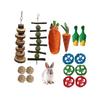 Wood Durable And Stylish Chew Toys Set For Rabbit Guinea Animal Chew Toys Chew Toys Bundle