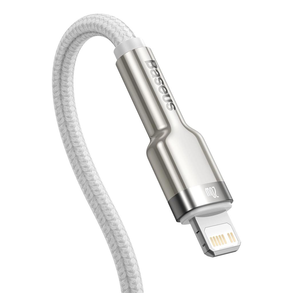 Baseus Cafule Series Metal Data Usb-C / Lightning 20W Pd Cable 2 M - White