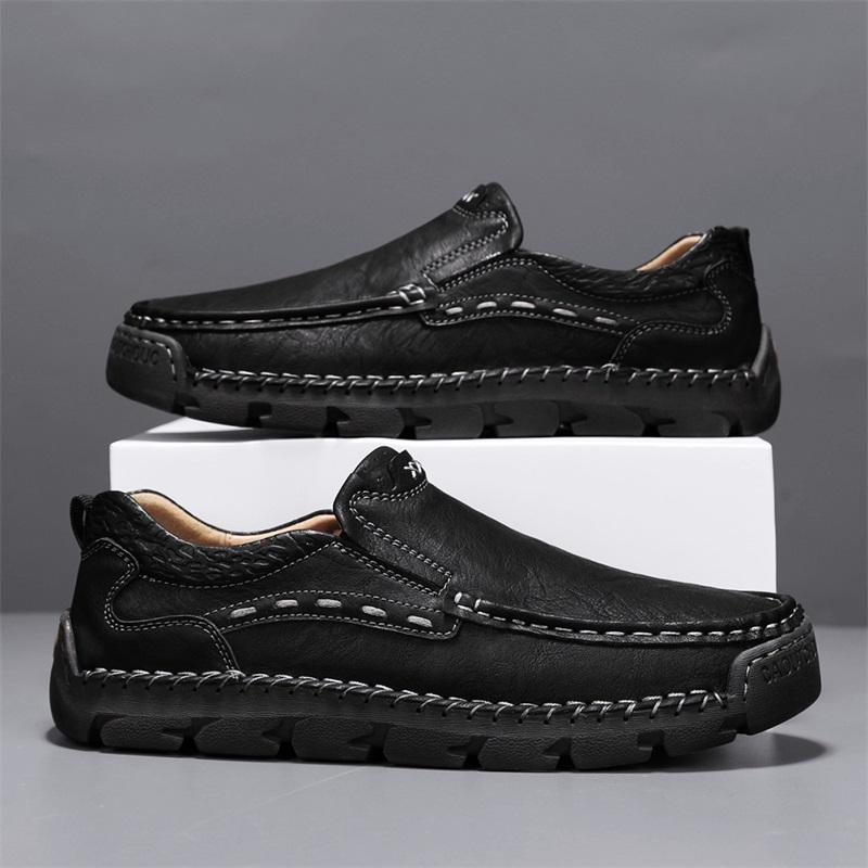 Winter/fall Men's Shoes Men's Light Comfortable Breathable Walking Flat Men Shoes Large Men's Leather Shoes