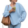 Женские топы рубашка с длинным рукавом V-образный вырез повседневная свободная футболка топы