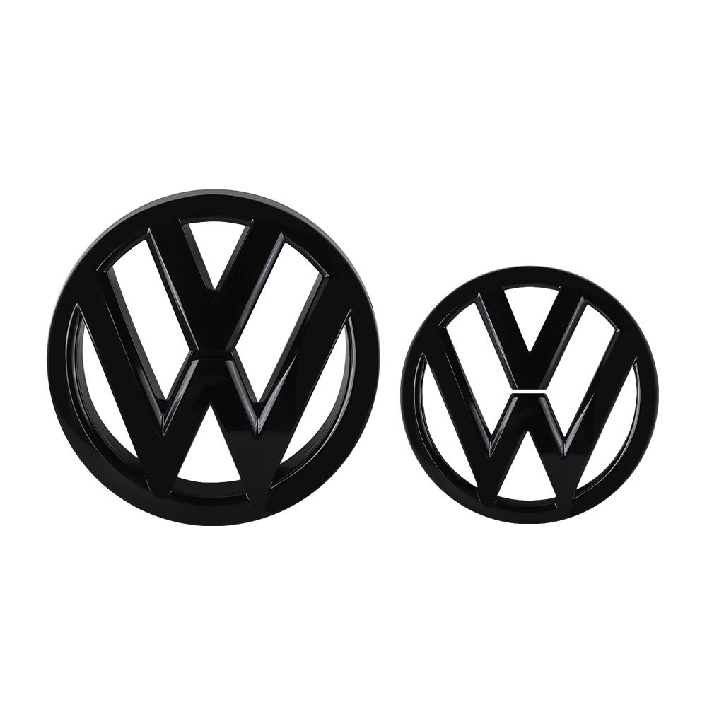 For Volkswagen MK2 2Pcs Car Original Front Radiator Grille Logo Cover for Volkswagen VW Golf 6 Mk6 2010 2011 2012 2013 Rear Trunk Lid Badge Sticker