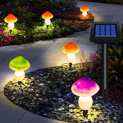 Садовые светильники на солнечных батареях Mushroom, симпатичная форма, водонепроницаемый ландшафтный светильник, дорожка, светильник для украшения дворика, патио