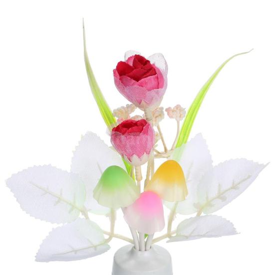 Светодиодная ваза для цветов, настенная розетка, датчик света, меняющий цвет, ночная лампа, декор