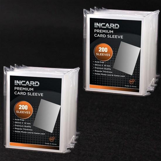 Incard Pokemon Sports Card Pocamore Protector Прозрачный чехол для карт 66x91 мм 200 листов, популярная корейская игра