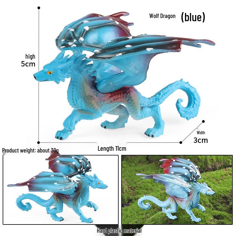 Dinosaur & Dragon Plastic Toy Set: Mythical Animal Figures for Kids