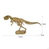 Tyrannosaurus Rex Skeleton Statue Tabletop Ornament Desk Small Gold Sculpture Animal Figurine for