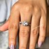 Rose Quartz Ring, Princess cut engagement Ring, Statement Ring, Alternative Engagement Ring, Healing Crystal Gemstone , wedding gift ring