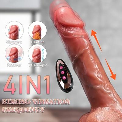 Реалистичный электрический и телескопический фаллоимитатор с присоской, фаллоимитаторы для женщин, секс-игрушки для взрослых, женский массаж, мастурбация, вагинальная точка G и анальные игры