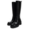 Zara Comfortable Versatile Knee-High Boots 7.5cm Women Boots Black 13049410800
