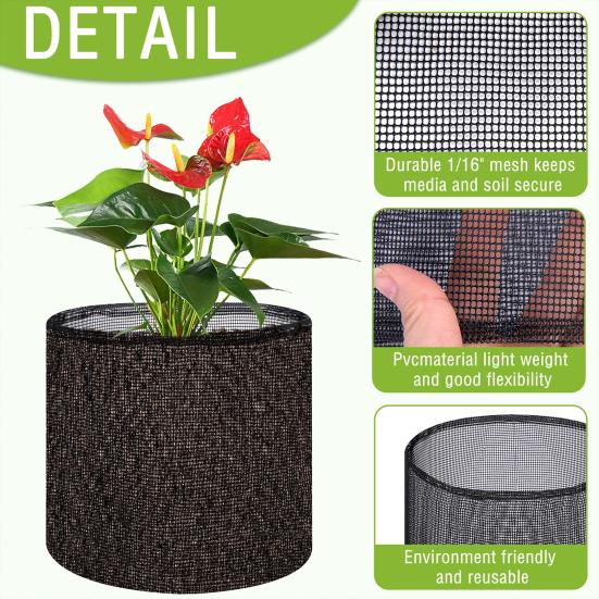4 шт., водные мешки для посадки, многоразовые воздухопроницаемые кашпо для пруда, сетчатый водный садовый пруд, горшок для растений, горшки для лилий для болотных и наземных растений