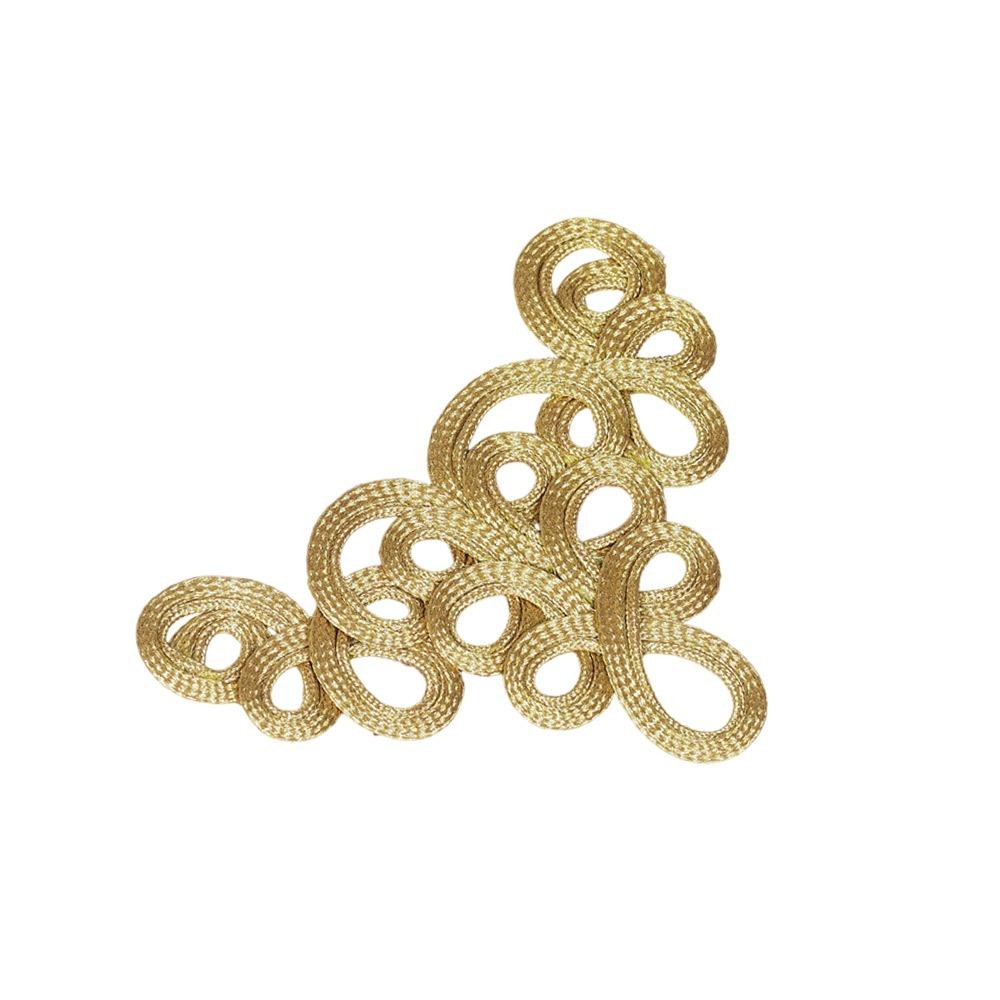 Golden Chinese Knot Buttons Handmade Tang Suit Buttons Cheongsam Buttons Cheongsam Making