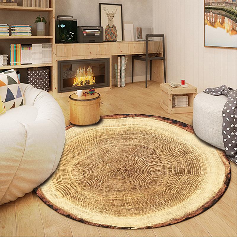 Carpet Salon Decorative Floor Mats Round Carpet Chair Sofa Bubble Kiss Tree Ring Round Carpet Bedroom Living Room Decor