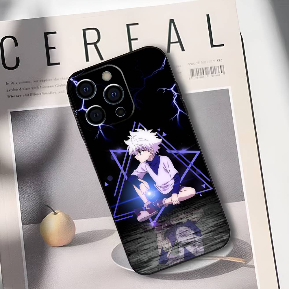 K-Киллуа Золдик H-Охотник х Охотник Чехол для телефона для iPhone 17,16,15,14,13,12,11 Plus,Pro Max,XS,Мягкий черный чехол