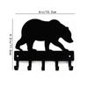 Вешалка для ключей Bear, 6/9 дюйма, металлическая настенная вешалка для полотенец, вешалка для пальто, органайзер для хранения вещей - деревенский декор для дома