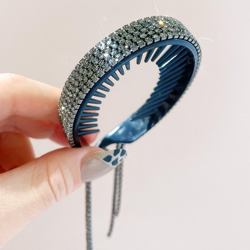 Роскошные сверкающие стразы, трендовая женская заколка для волос, пластиковый держатель для хвоста, головные уборы, женские аксессуары для волос