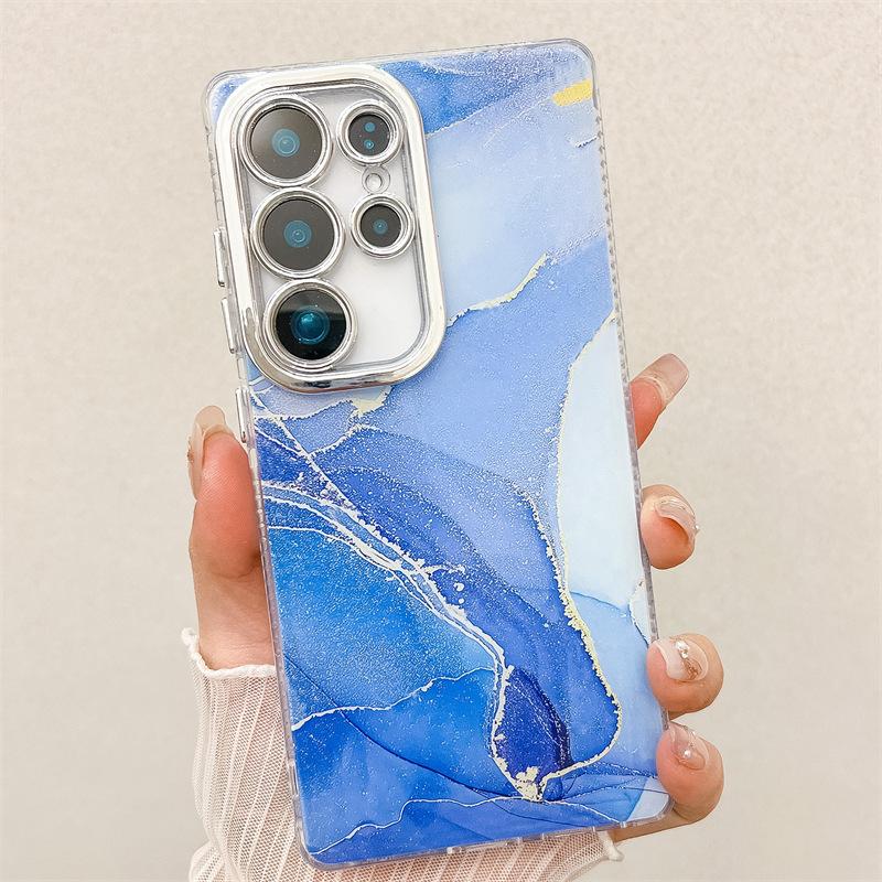 Креативный двусторонний жесткий чехол с рисунком под мрамор S11Ultra с мелкими отверстиями чехол для мобильного телефона S11FE/A11A11A11A11