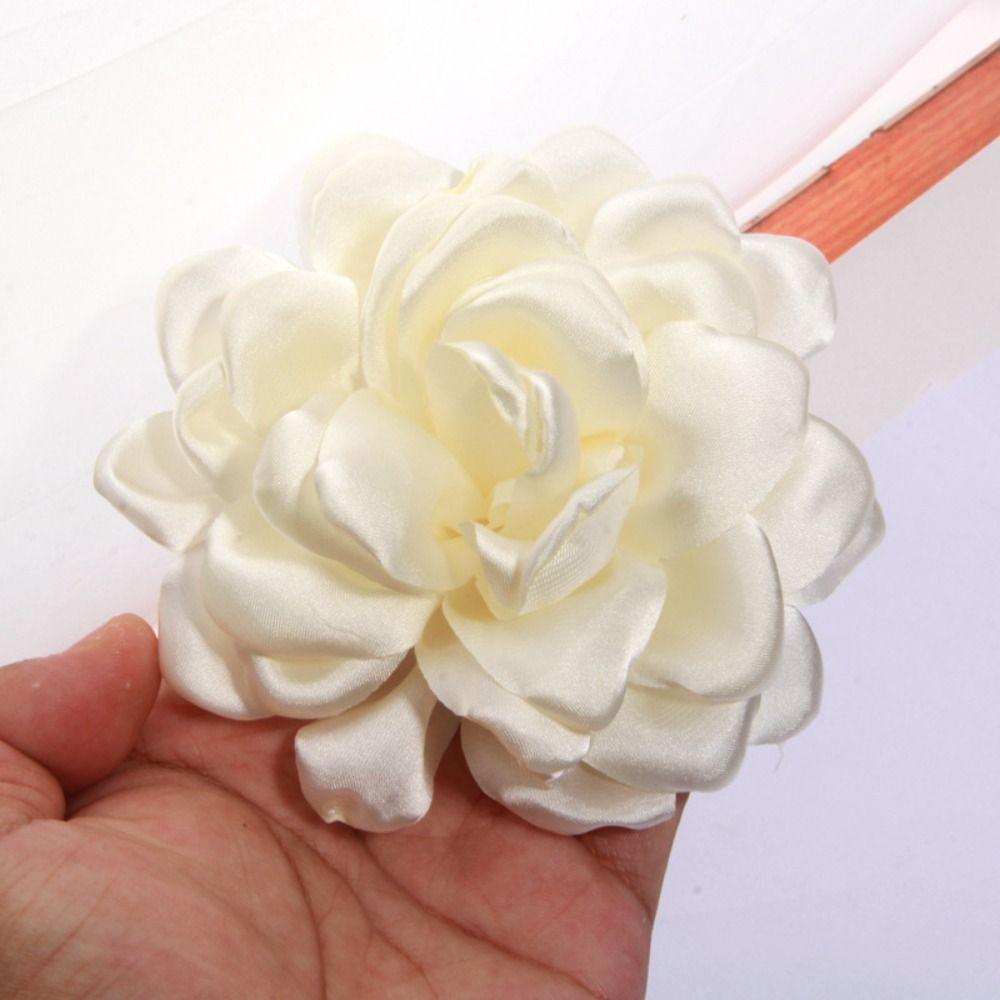 Handmade Lapel Pin Accessories Fabric Artificial Flowers DIY Sewing Patches  for Headbands Headwear