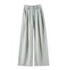 Straight-leg Tennis Soft Jeans for Women In Summer Thin High Waist Loose Slim Design Ice Silk Wide-leg Floating Pants