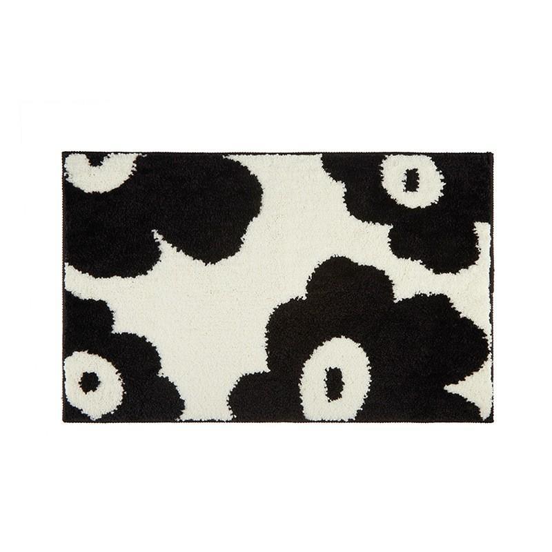 Bathroom Door Mat Non-Slip Absorbent Floor Rug Entryway Shower Bedroom Modern Floral Design Machine Woven 40x60cm 50x80cm