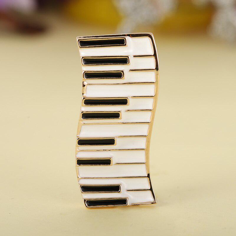 Blucome Яркая эмаль, броши на клавиатуре фортепиано, значок музыкального пианиста, Harajuku, музыкальный инструмент, нагрудные булавки, банкетные подарки для друга