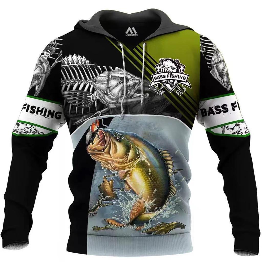 Men's and women's same 3D digital printing hooded sweater Fishing Luya lover pattern outdoor sports sweater