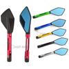 For SUZUKI GSR750 GSR600 GSR400 GSR CNC Aluminum Motorcycle Handlebar Rear View Mirrors Blue Anti-glare Mirror