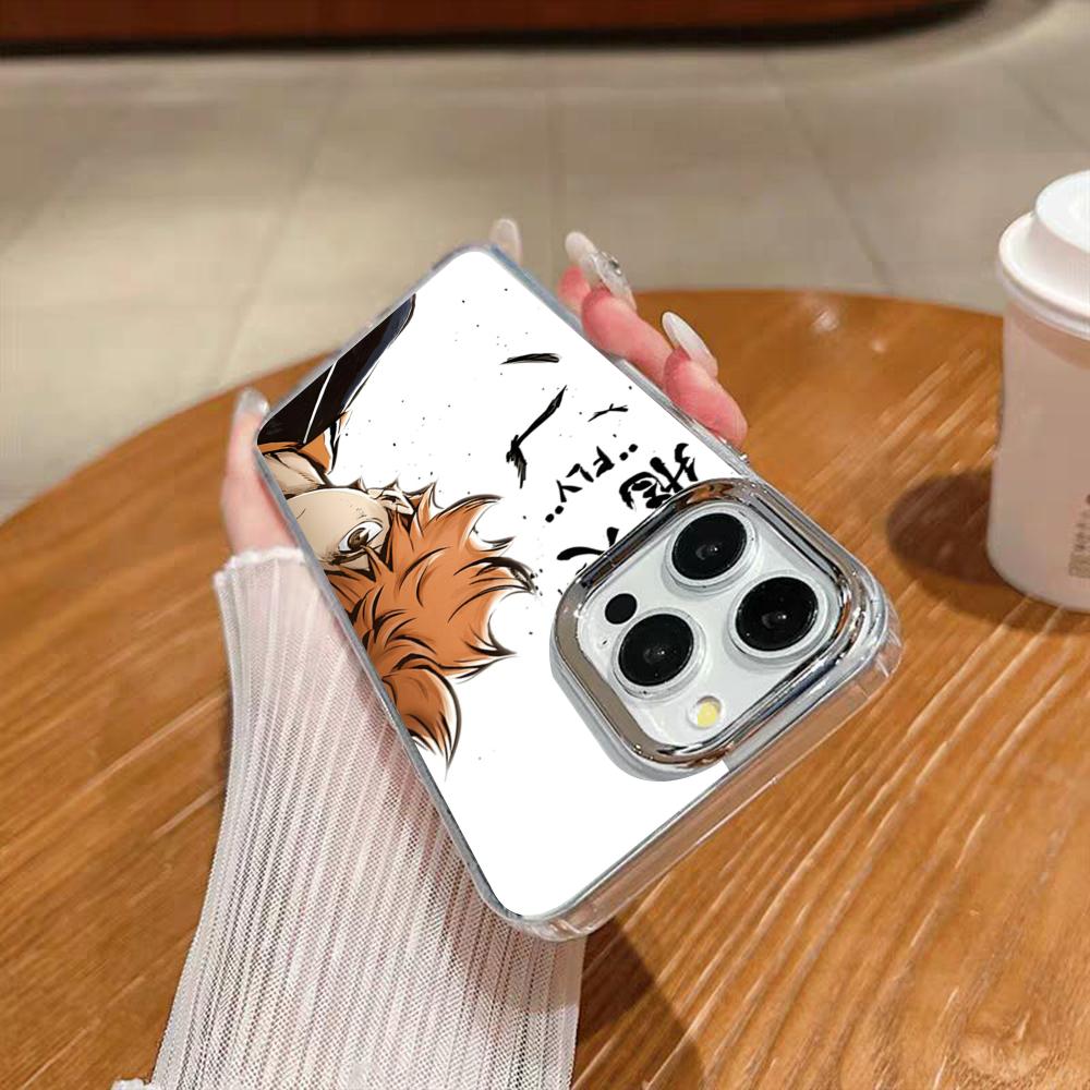 Крутое аниме H-Haikyu!! Чехол для телефона для iPhone 17 16 15 14 13 12 11 Pro Max Xr Air Plus Силиконовый чехол Серебристый чехол с жесткой оболочкой