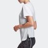 Adidas T Shirts Women's White Crew Neck Moderate Straight Fit EA2173