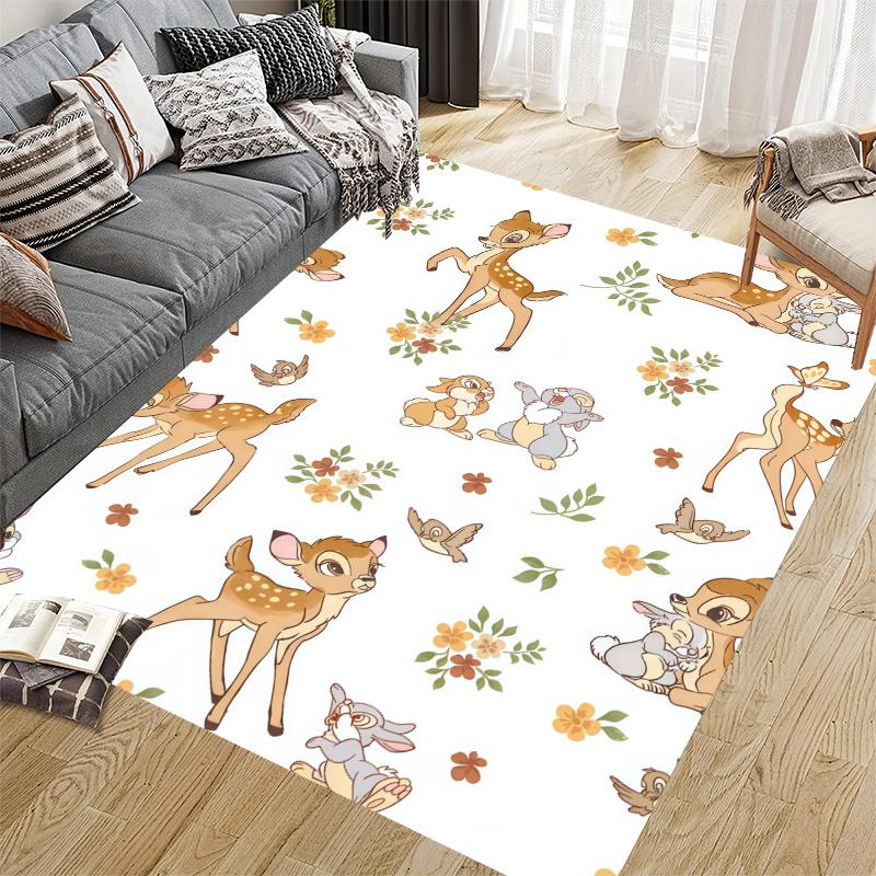 Bambi Home Sofa Decoration for Living Room & Bedroom, Non‑Slip Play Flannel Floor Mat for Game Room