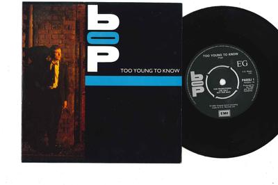 7-дюймовая пластинка BOP - Too Young To Know / Worlds Collide PAGEDJ1 PARLOPHONE 1984 UK Рок Б/у