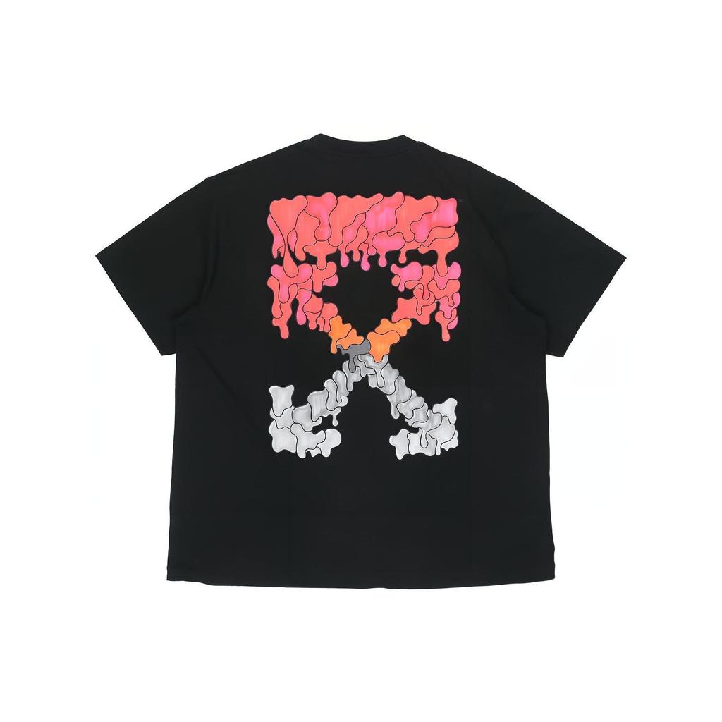 Off-White Черные мужские топы с красным маркером OMAA038S21JER0021025