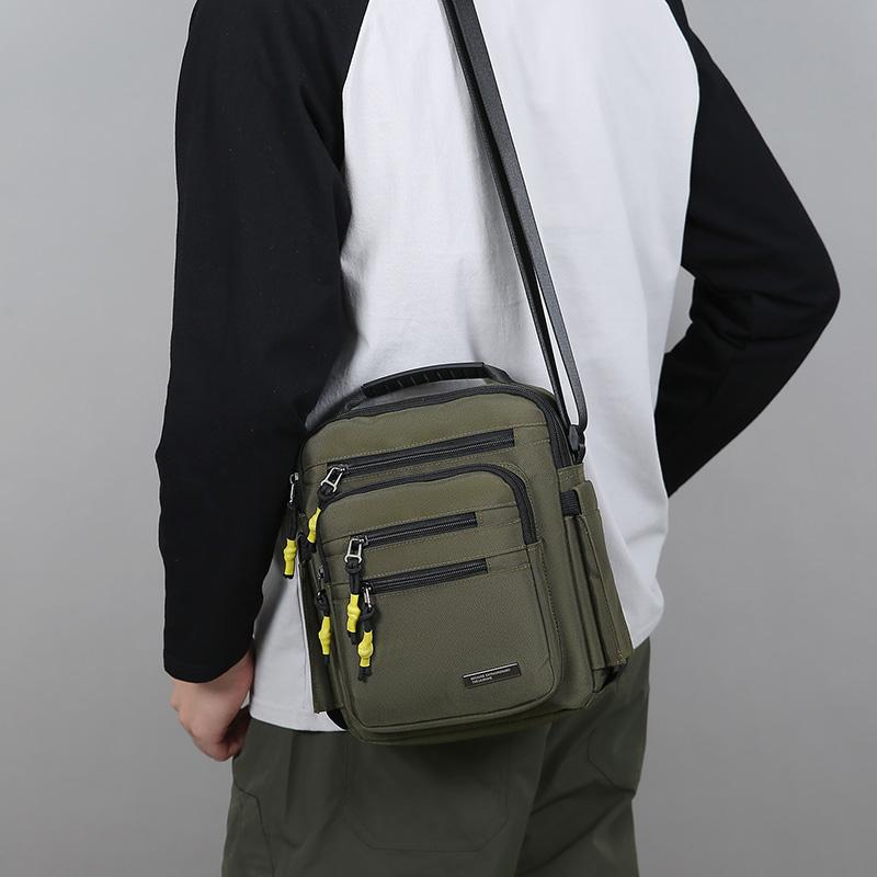 Мужская сумка через плечо из Оксфорда Однолямные сумки Большой объем Хранение Модная Много карманов Для деловых поездок Сумки через плечо Ежедневная сумка