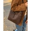 Winter Retro Texture Large-capacity Bag Women's 2025 New Simple Bucket Bag Versatile Shoulder Messenger Bag