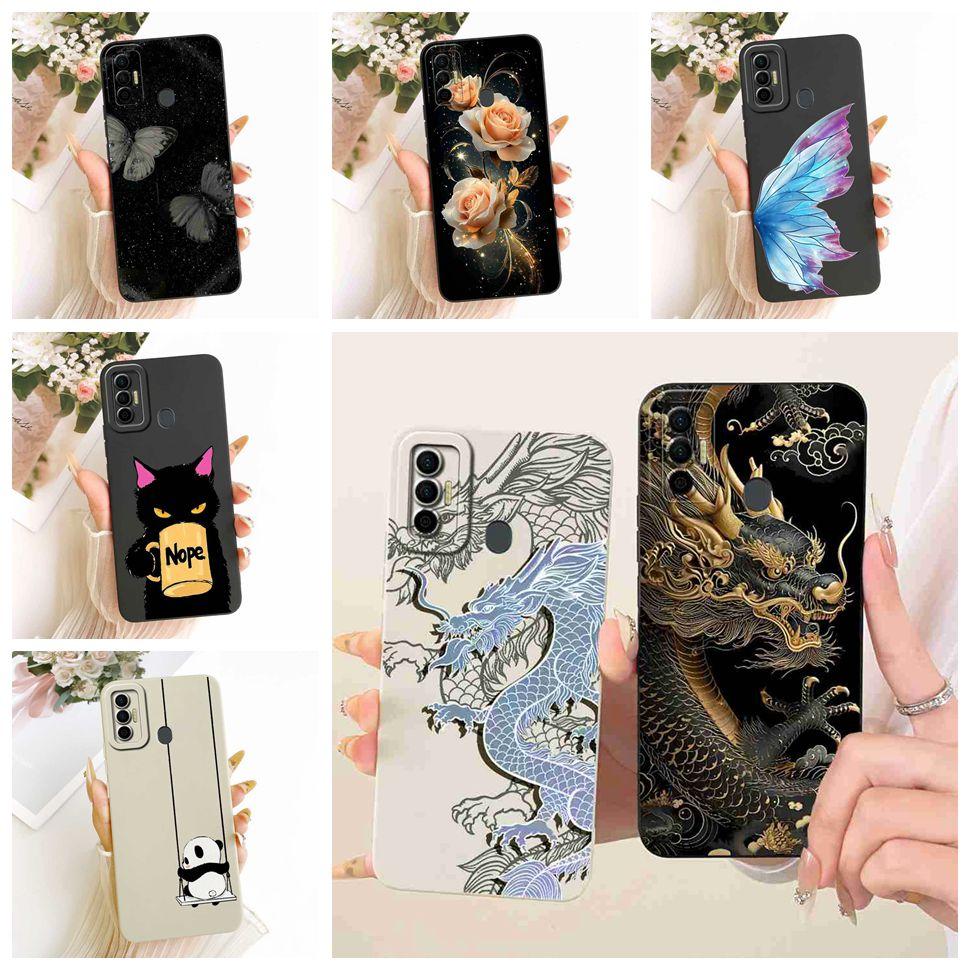 Для Tecno Spark 7 Модный Дракон Ударопрочный Защитный Чехол для Телефона Spark7 7P 7Pro KF6 KF7j Мягкий Силиконовый Чехол