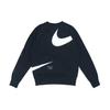 Nike Вязаный свитер с круглым вырезом и логотипом Swoosh, мужской свитшот, черный DD6097-010