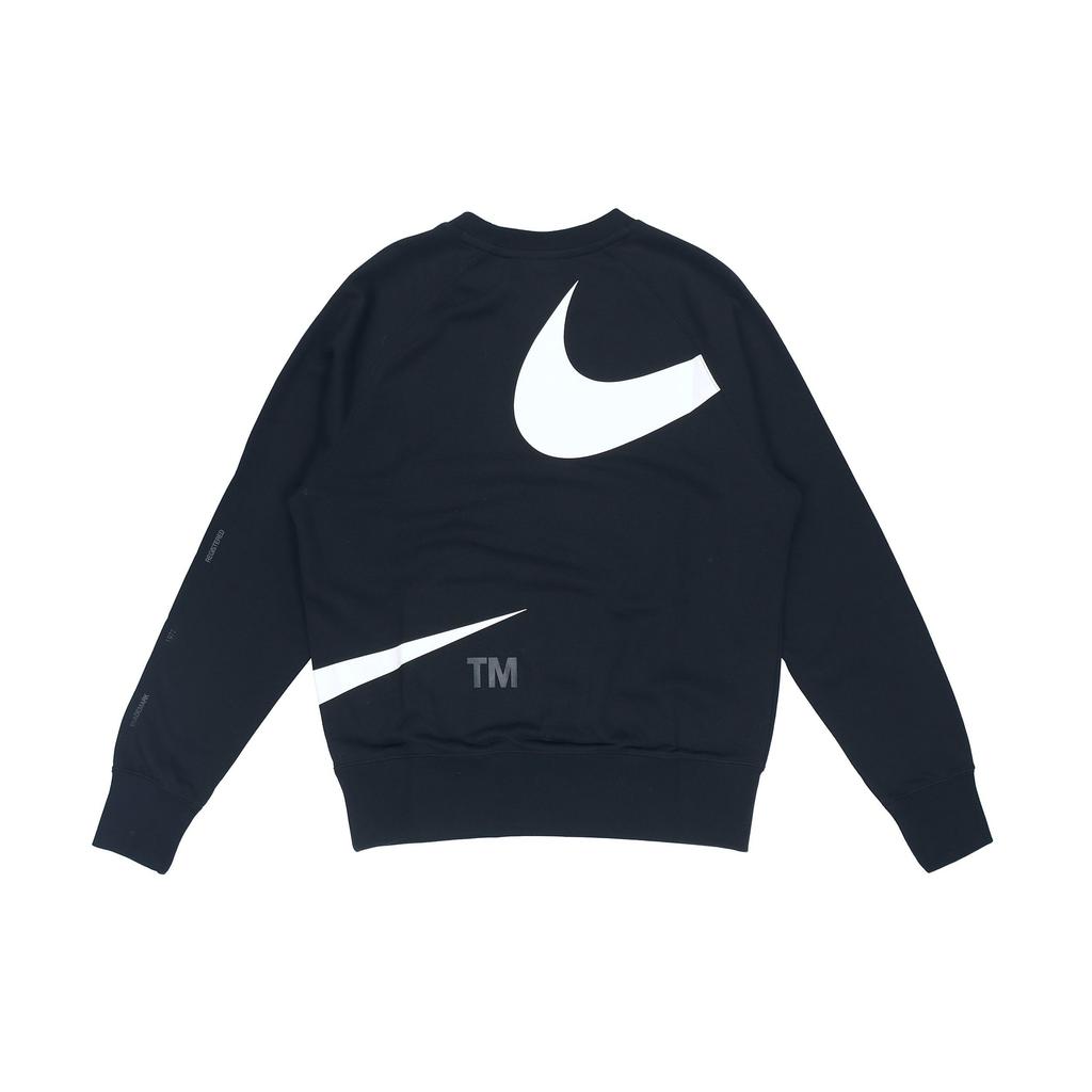 Nike Вязаный свитер с круглым вырезом и логотипом Swoosh, мужской свитшот, черный DD6097-010